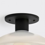 Brendle Farmhouse White Milk Glass Round Ceiling Light Brendle Farmhouse White Milk Glass Round Ceiling Light