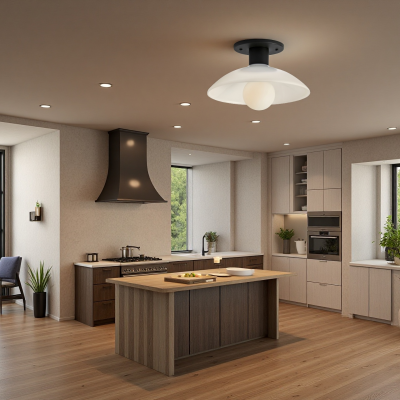 Brendle Farmhouse White Milk Glass Round Ceiling Light Brendle Farmhouse White Milk Glass Round Ceiling Light