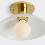 Brendle Farmhouse White Milk Glass Round Ceiling Light Brendle Farmhouse White Milk Glass Round Ceiling Light