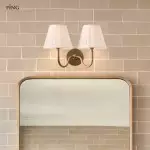 Stefania Rustic Pleated Fabric Shade Sconce