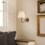 Stefania Rustic Pleated Fabric Shade Sconce