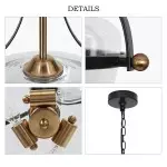 Florentine Rustic Brass Dome Clear Glass Pendant Light Florentine Rustic Brass Dome Clear Glass Pendant Light