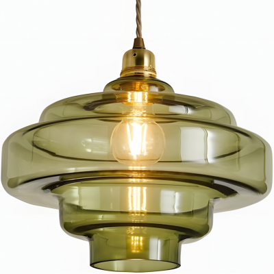 Yves Vintage Tiered Glass Pendant Light Yves Vintage Tiered Glass Pendant Light