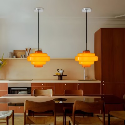 Yves Vintage Tiered Glass Pendant Light