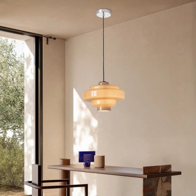 Yves Vintage Tiered Glass Pendant Light