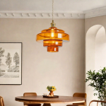 Yves Vintage Tiered Glass Pendant Light