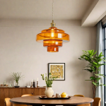 Yves Vintage Tiered Glass Pendant Light