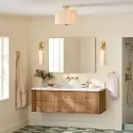 Hanahs Farmhouse Milk Glass Scalloped Shade Ceiling Light