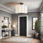 Hanahs Farmhouse Milk Glass Scalloped Shade Ceiling Light