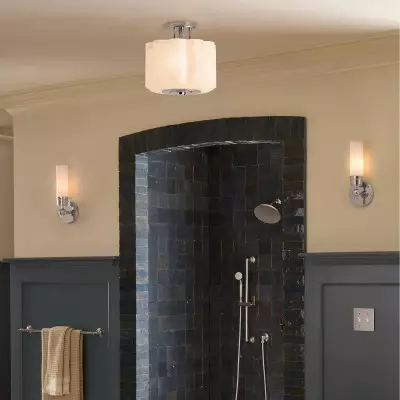 Hanahs Farmhouse Milk Glass Scalloped Shade Ceiling Light Hanahs Farmhouse Milk Glass Scalloped Shade Ceiling Light