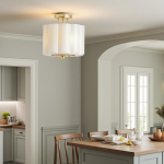 Hanahs Farmhouse Milk Glass Scalloped Shade Ceiling Light