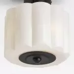 Hanahs Farmhouse Milk Glass Scalloped Shade Ceiling Light