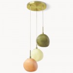 Baya Natural Three-Color Opal Glass Cluster Pendant Light Baya Natural Three-Color Opal Glass Cluster Pendant Light