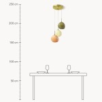 Baya Natural Three-Color Opal Glass Cluster Pendant Light Baya Natural Three-Color Opal Glass Cluster Pendant Light