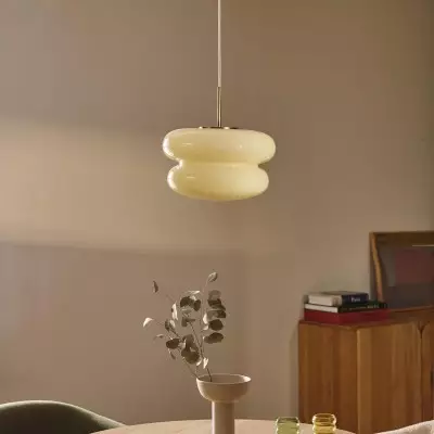 Josie Cream Bauhaus Opal Glass Pendant Light Josie Cream Bauhaus Opal Glass Pendant Light
