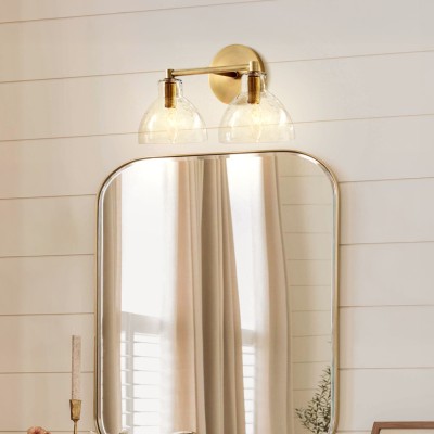 Keen Farmhouse Cooper Recycled Glass Dome Sconce