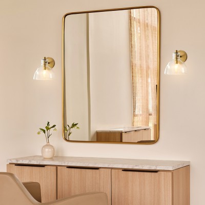 Keen Farmhouse Cooper Recycled Glass Dome Sconce