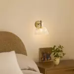 Keen Farmhouse Cooper Recycled Glass Dome Sconce