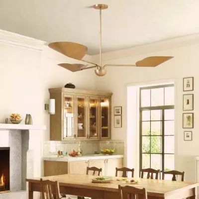 Ithrax Light Bronze Metal Lotus Leaves Chandelier