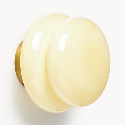 Josie Cream Bauhaus Opal Glass Wall Light Josie Cream Bauhaus Opal Glass Wall Light