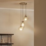 Oryn Natural Three-Color Glass Cluster Pendant Light Oryn Natural Three-Color Glass Cluster Pendant Light