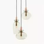 Oryn Natural Three-Color Glass Cluster Pendant Light Oryn Natural Three-Color Glass Cluster Pendant Light