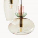 Oryn Natural Three-Color Glass Cluster Pendant Light Oryn Natural Three-Color Glass Cluster Pendant Light