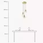 Oryn Natural Three-Color Glass Cluster Pendant Light Oryn Natural Three-Color Glass Cluster Pendant Light