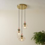 Baya Natural Three-Color Opal Glass Cluster Pendant Light Baya Natural Three-Color Opal Glass Cluster Pendant Light