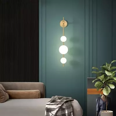 Paeon Vertical Glass Globe Wall Sconce Paeon Vertical Glass Globe Wall Sconce