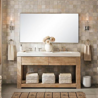 Murano Farmhouse Clear Glass Vanity Wall Sconce Murano Farmhouse Clear Glass Vanity Wall Sconce