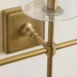 Murano Farmhouse Clear Glass Vanity Wall Sconce