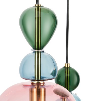Pearson Nordic Candy Colored Glass Cluster Pendant Light Pearson Nordic Candy Colored Glass Cluster Pendant Light