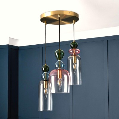 Pearson Nordic Candy Colored Glass Cluster Pendant Light Pearson Nordic Candy Colored Glass Cluster Pendant Light