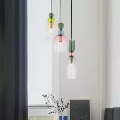 Pearson Nordic Candy Colored Glass Cluster Pendant Light Pearson Nordic Candy Colored Glass Cluster Pendant Light