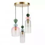 Pearson Nordic Candy Colored Glass Cluster Pendant Light