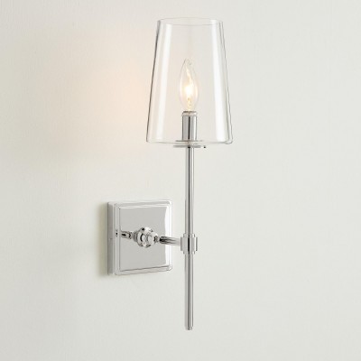 Murano Farmhouse Clear Glass Vanity Wall Sconce
