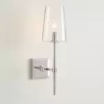Murano Farmhouse Clear Glass Vanity Wall Sconce