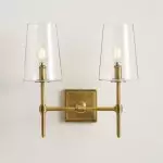 Murano Farmhouse Clear Glass Vanity Wall Sconce