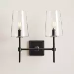 Murano Farmhouse Clear Glass Vanity Wall Sconce