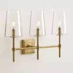 Murano Farmhouse Clear Glass Vanity Wall Sconce