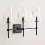 Murano Farmhouse Clear Glass Vanity Wall Sconce