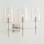 Murano Farmhouse Clear Glass Vanity Wall Sconce