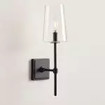 Murano Farmhouse Clear Glass Vanity Wall Sconce