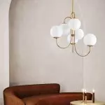 Vekton Vintage Glass Globe Gooseneck Chandelier Vekton Vintage Glass Globe Gooseneck Chandelier