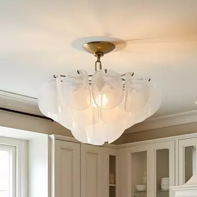 Pelagia Modern Textured Glass Flush Mount Ceiling Light Pelagia Modern Textured Glass Flush Mount Ceiling Light