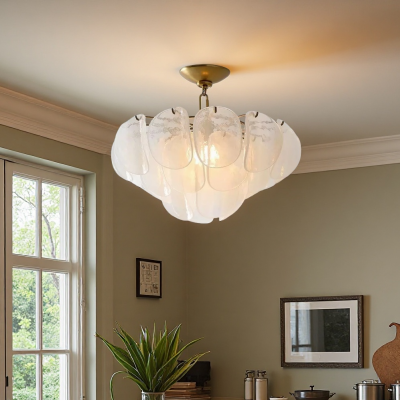 Pelagia Modern Textured Glass Flush Mount Ceiling Light Pelagia Modern Textured Glass Flush Mount Ceiling Light