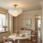 Pelagia Modern Textured Glass Flush Mount Ceiling Light