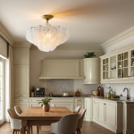 Pelagia Modern Textured Glass Flush Mount Ceiling Light