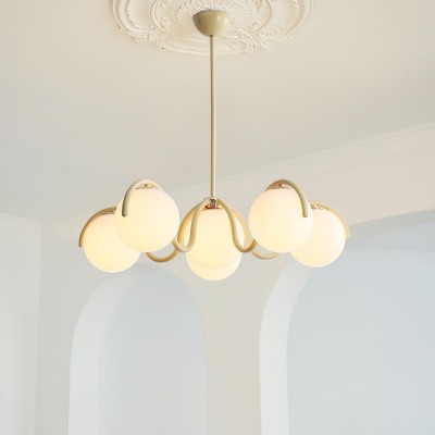 Mian Modern Curve Glass Globe Chandelier Mian Modern Curve Glass Globe Chandelier